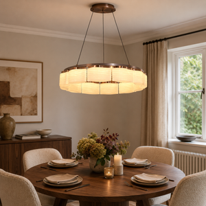 glass pendant light above a bright dining table, SKU XZ0204