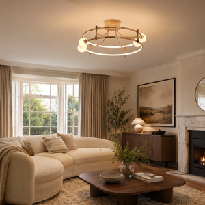 glass globe pendant light above a bright dining table, SKU XZ0244