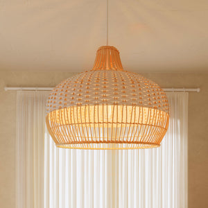Lightsin Handwoven Rattan Pendant Light for Kitchen and Boho-Style Interiors Lightsin UK L