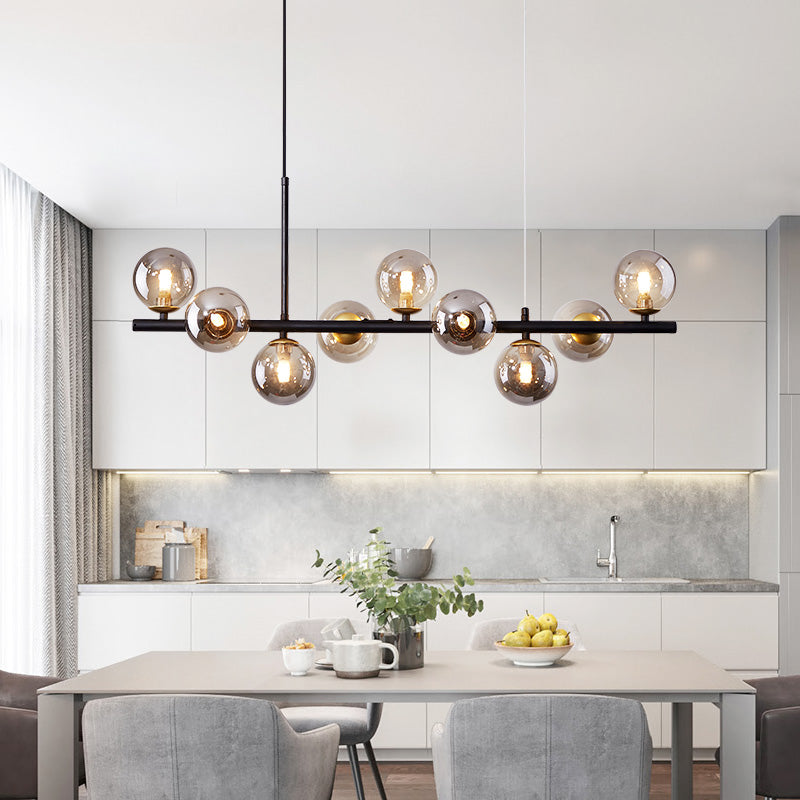 Modern Creative Multi-Bulb Horizontal Pendant Popular Island Light Fixture