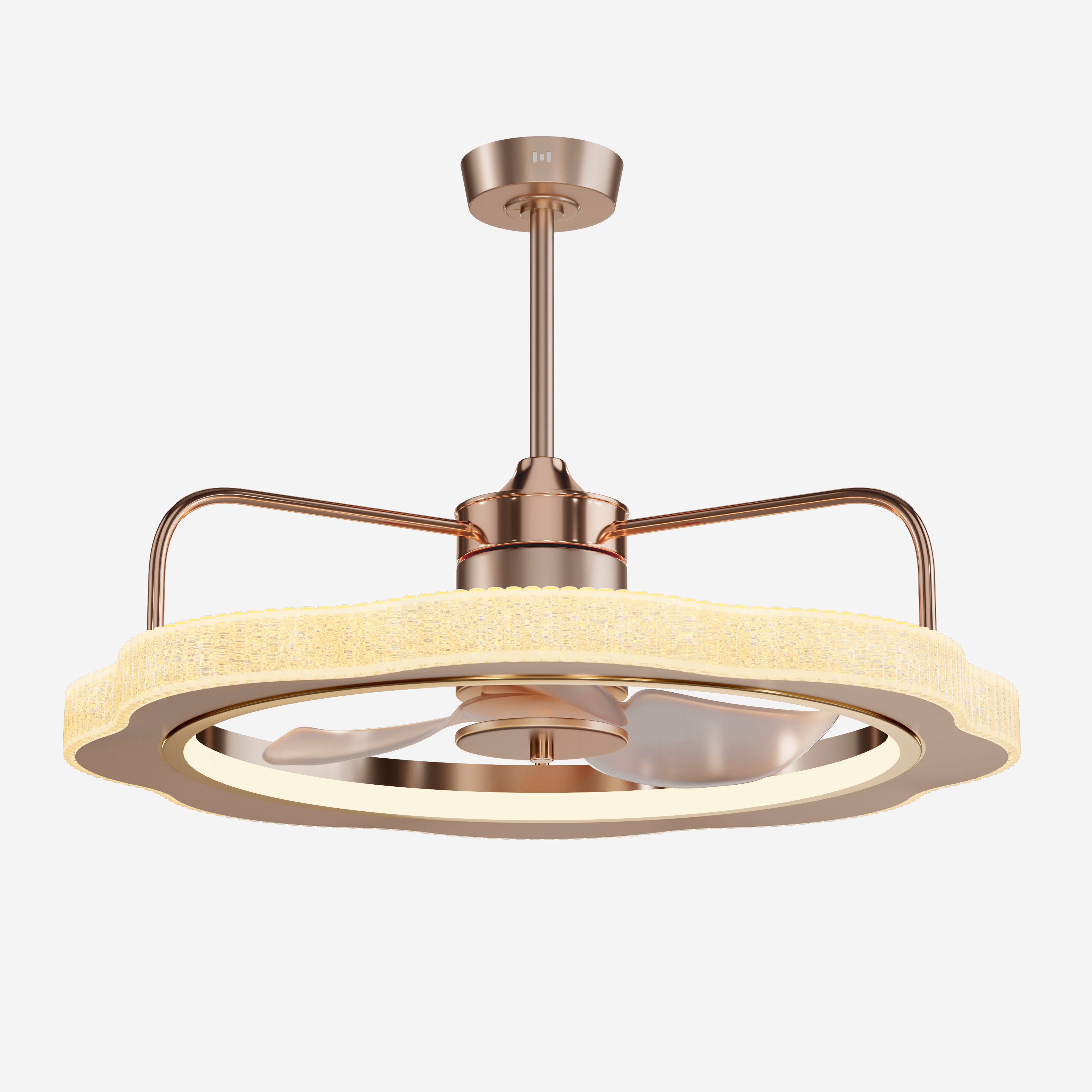 Modern Reversible 3-Blade Metal Ceiling Fan Light with Remote Control