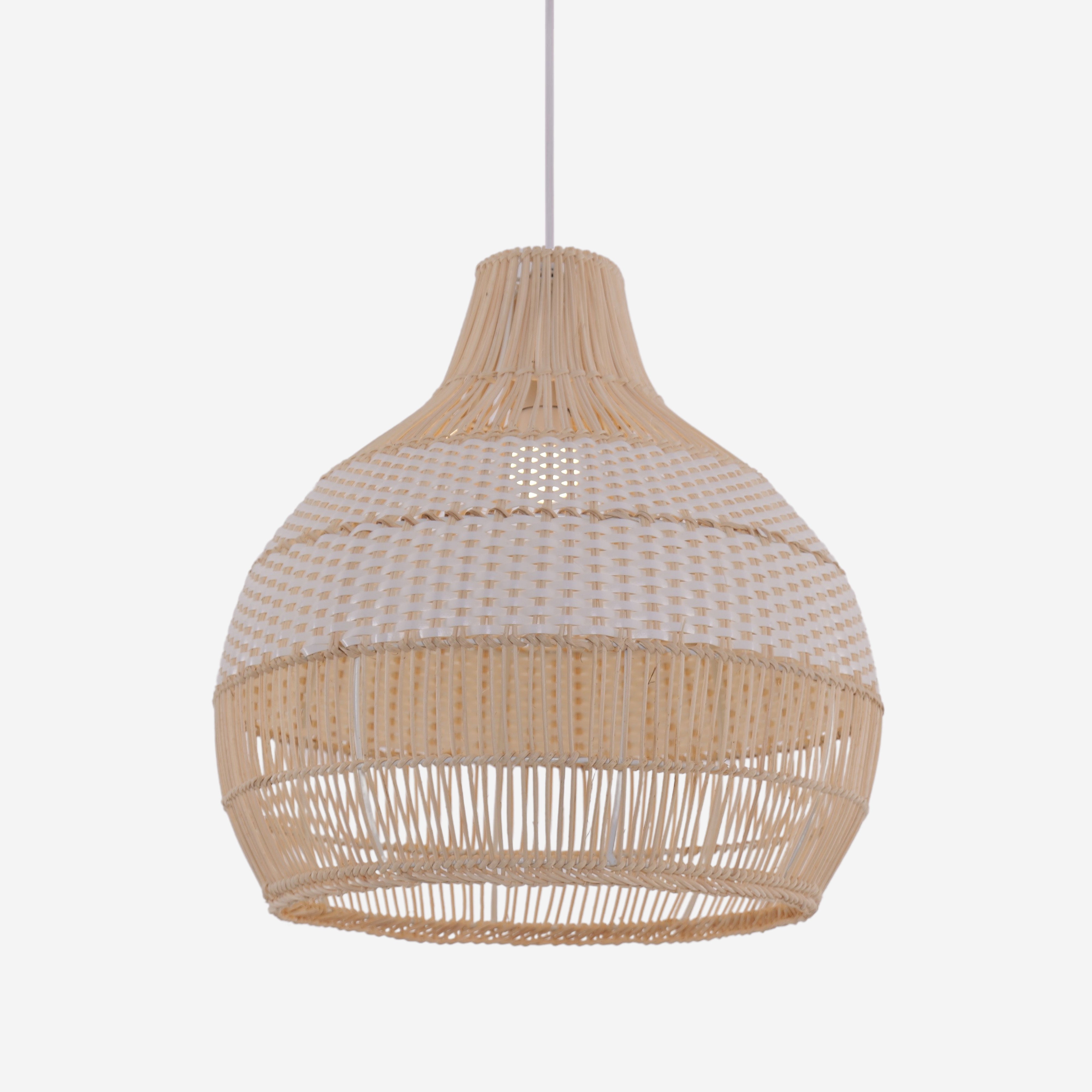 Dewlight-Handwoven White Rattan Light Pendant | Pendant Lamp Kitchen I ...