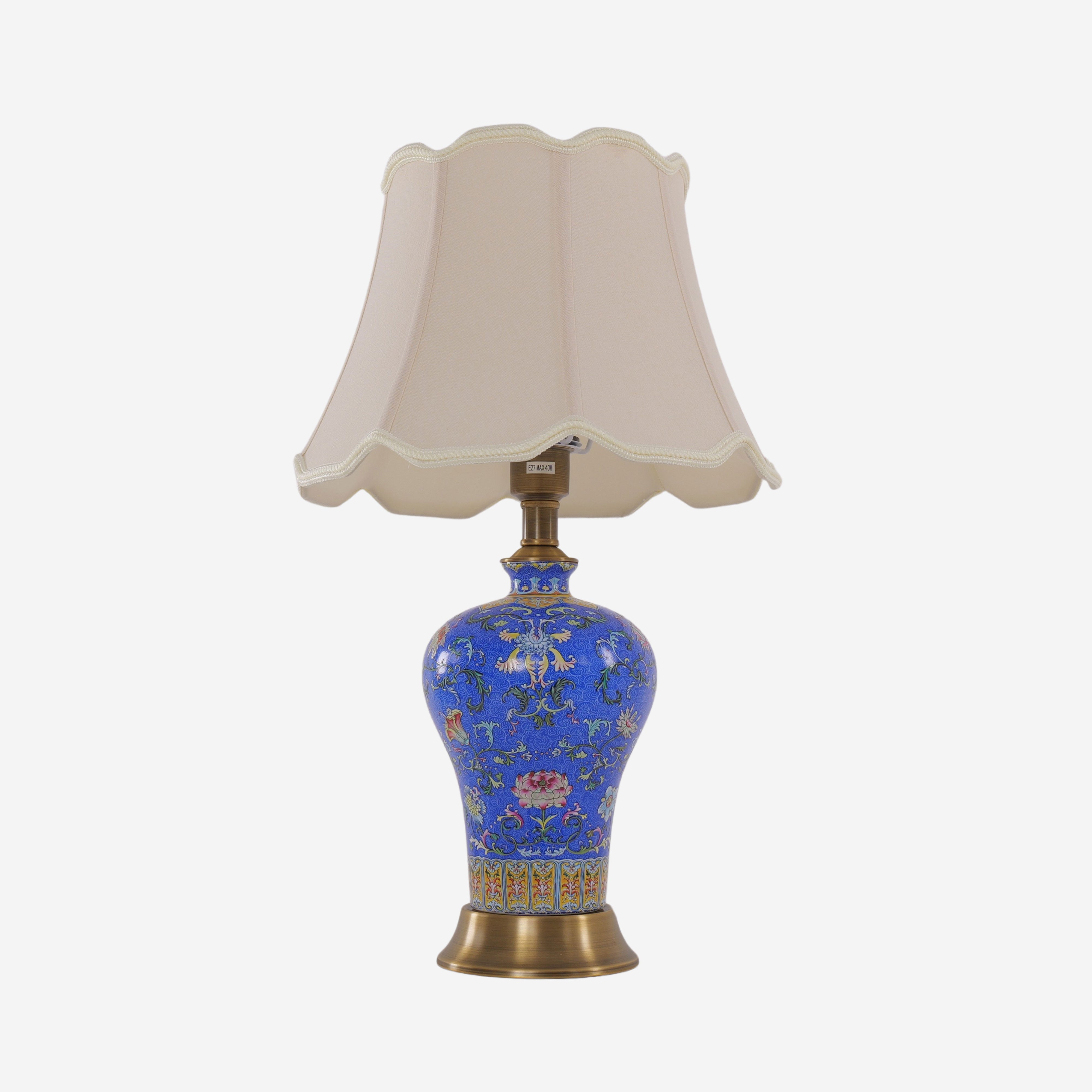 Elegant Handcrafted Ceramic Table Lamp Collection with Floral Design