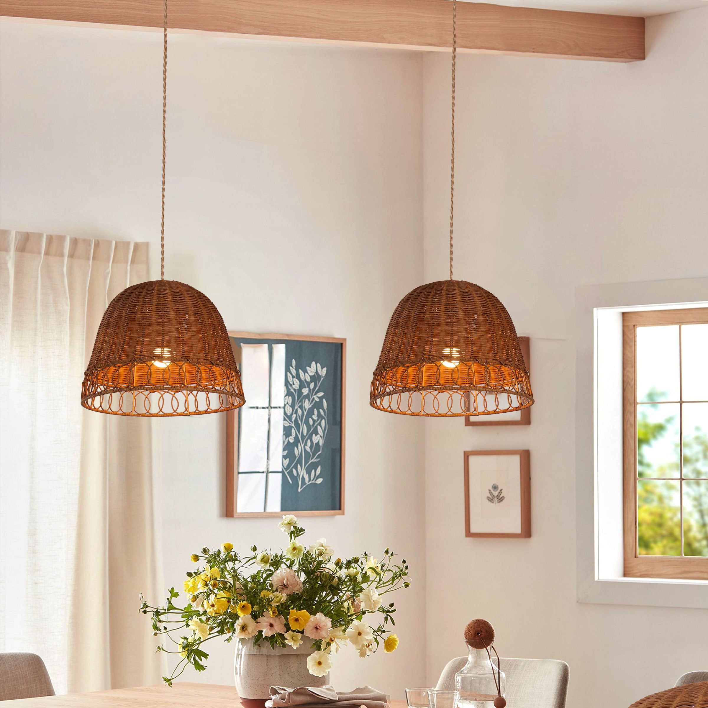 rattan pendant light