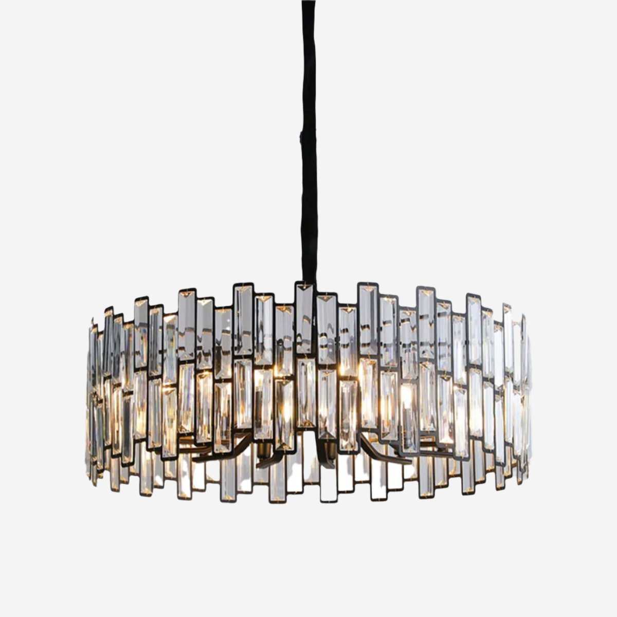 Post-modern Geometric Light Fixture with Adjustable Chain