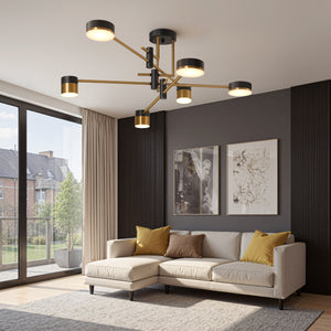 black and gold ceiling light