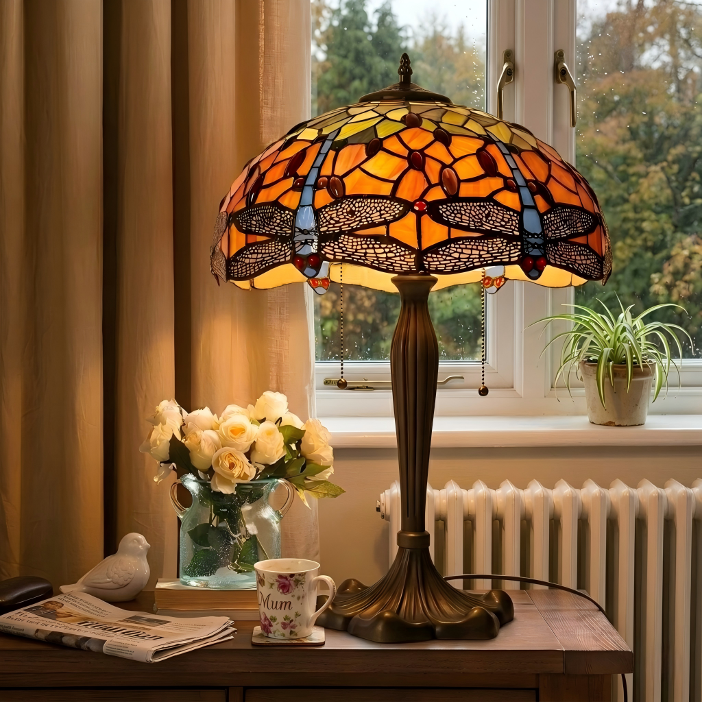 16 Inch Tiffany Table Lamp | Handcrafted Stained Glass Collection