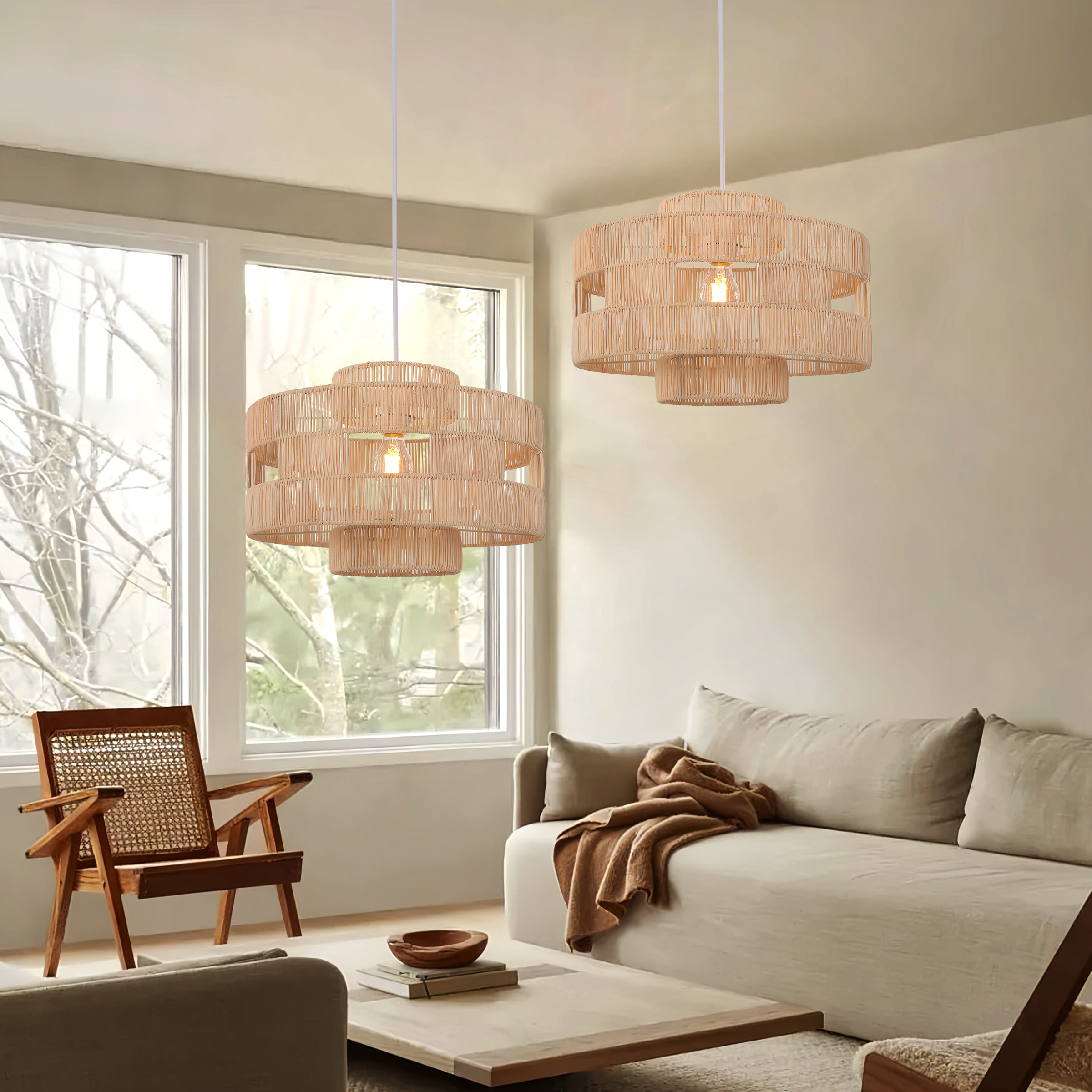 Handcrafted Rattan Pendant Lamp for a Warm Touch