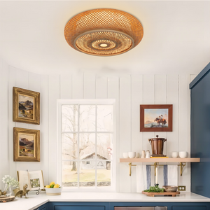 rattan ceiling light