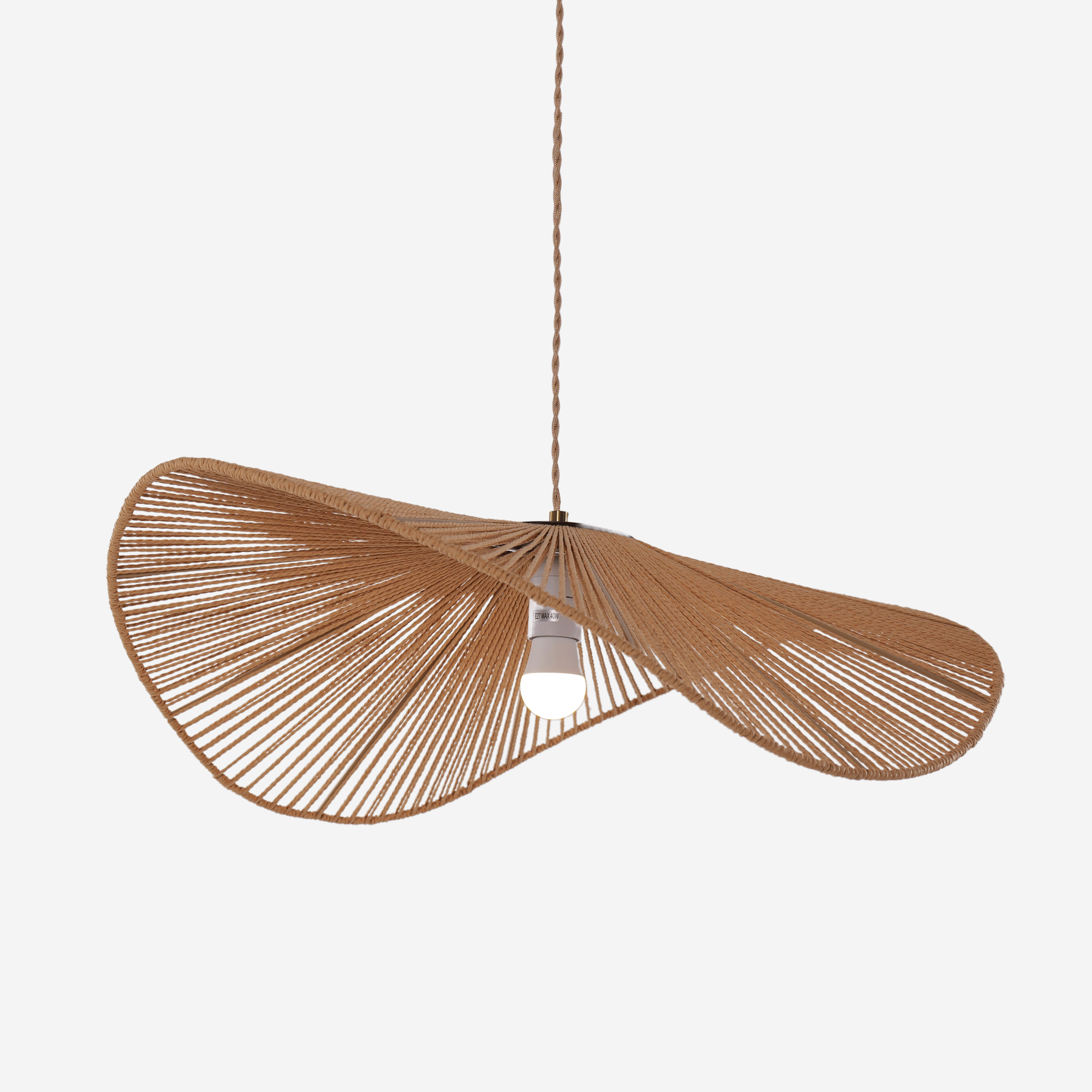 Vintage Simple Creative Handwoven Hemp Rope Pendant Light Fixture