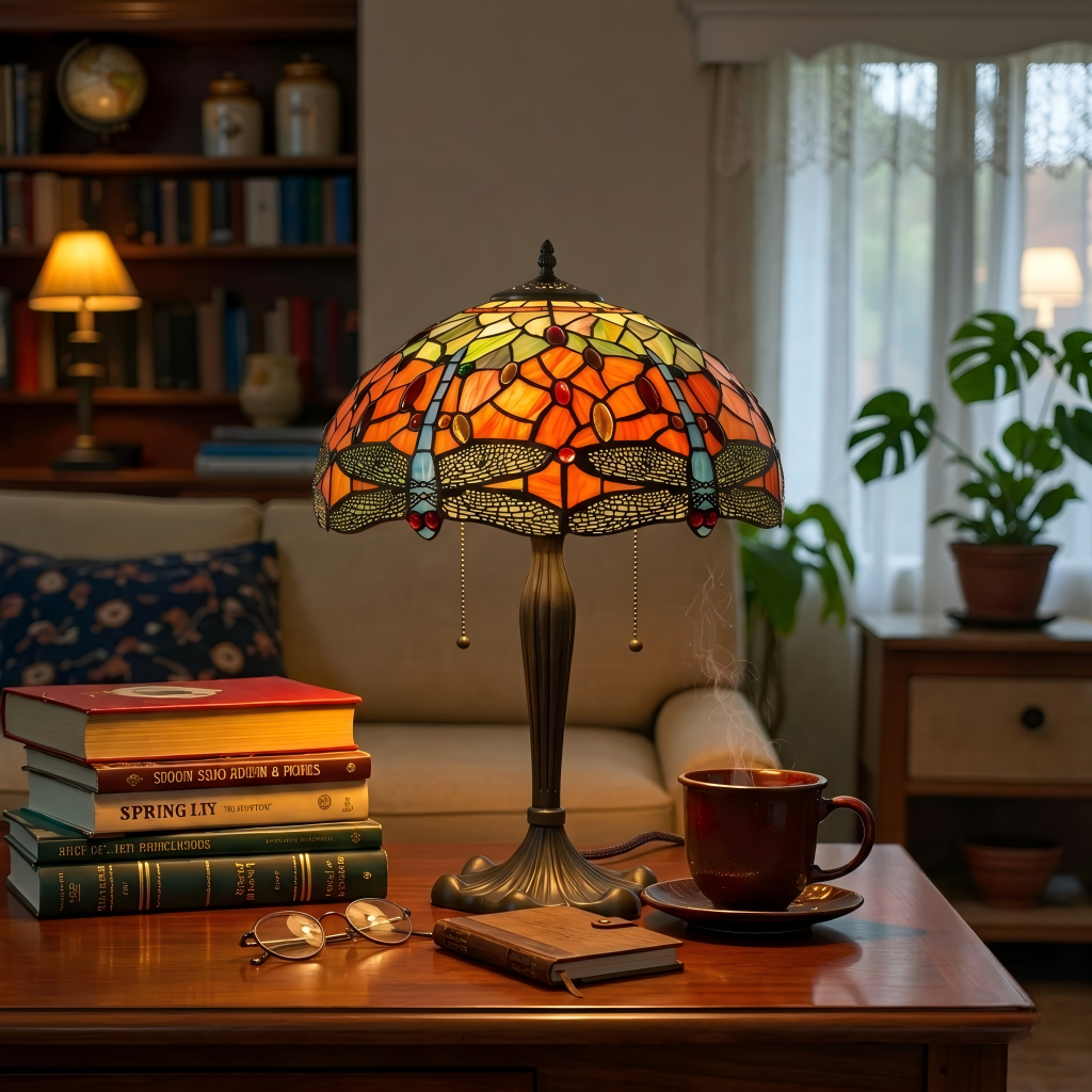 16 Inch Tiffany Table Lamp | Handcrafted Stained Glass Collection