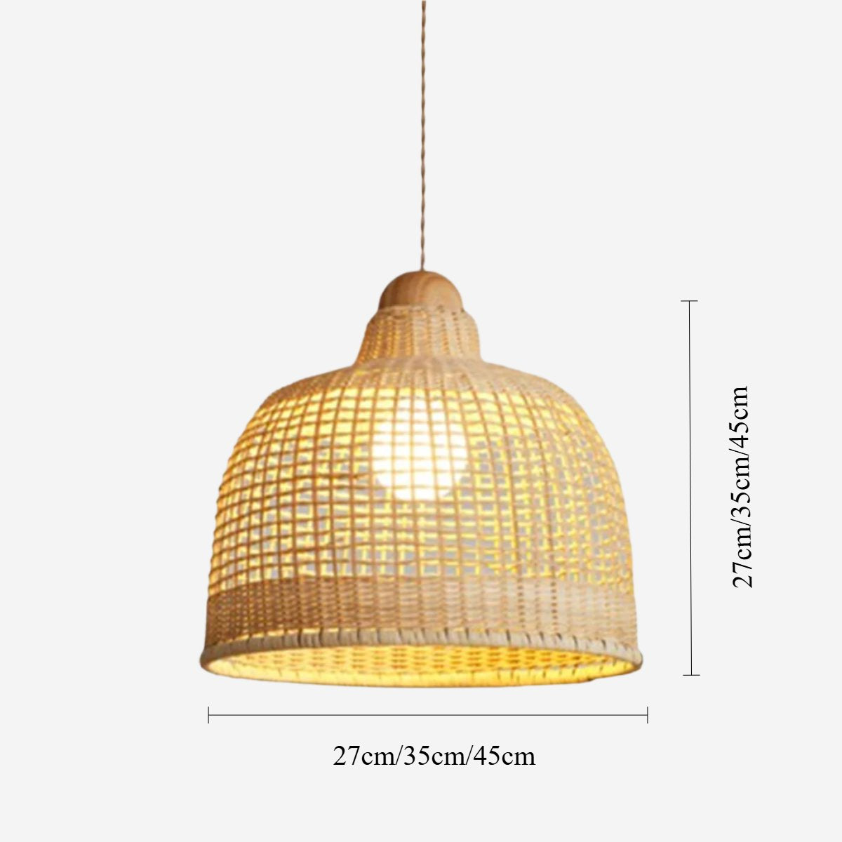 Elegant Vintage Woven Rattan Minimalist Pendant Light