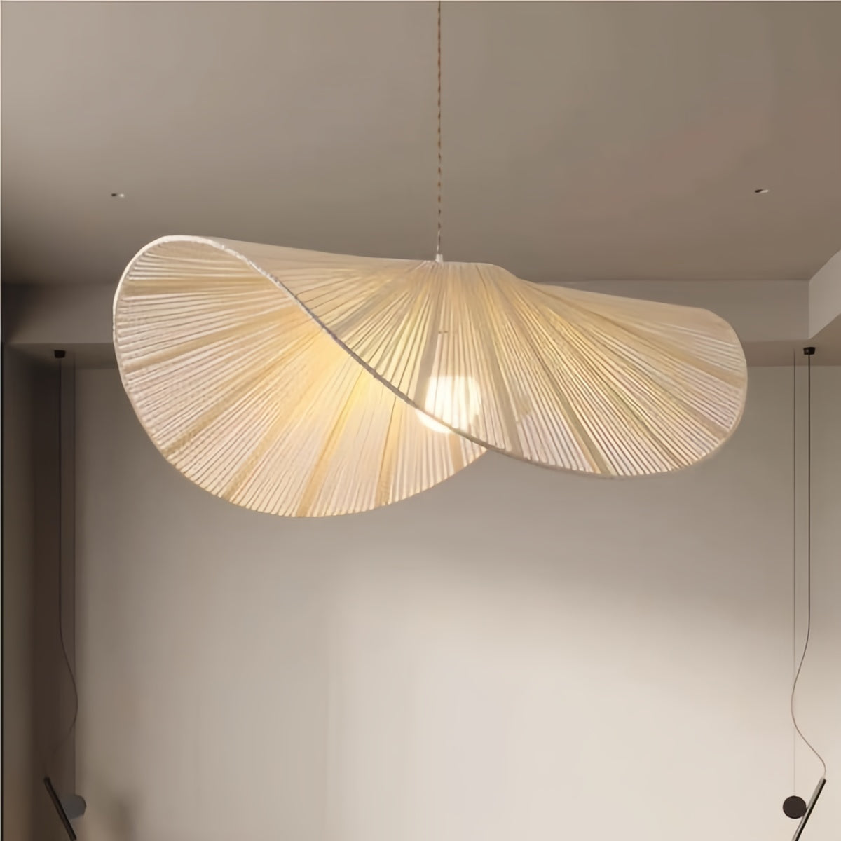 Vintage Simple Creative Handwoven Hemp Rope Pendant Light Fixture