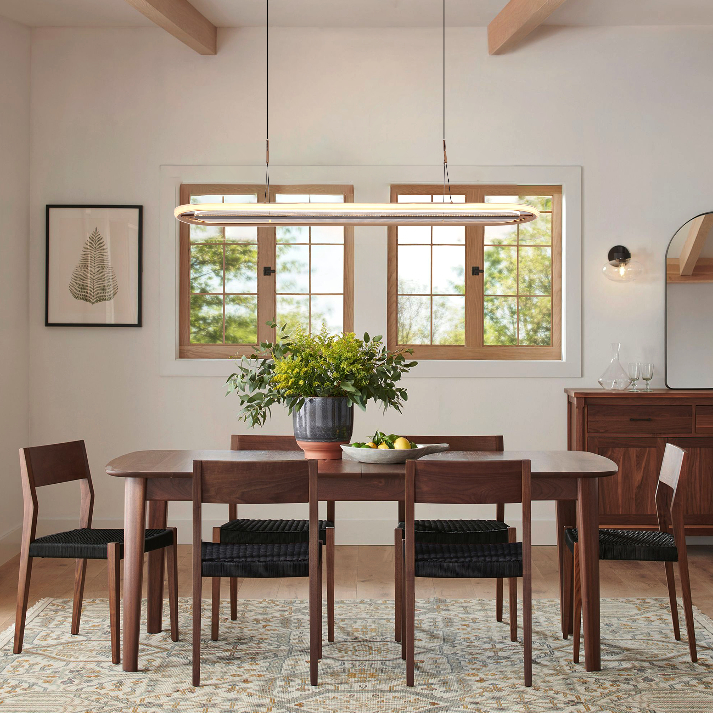 Modern Acrylic Oval Chandelier