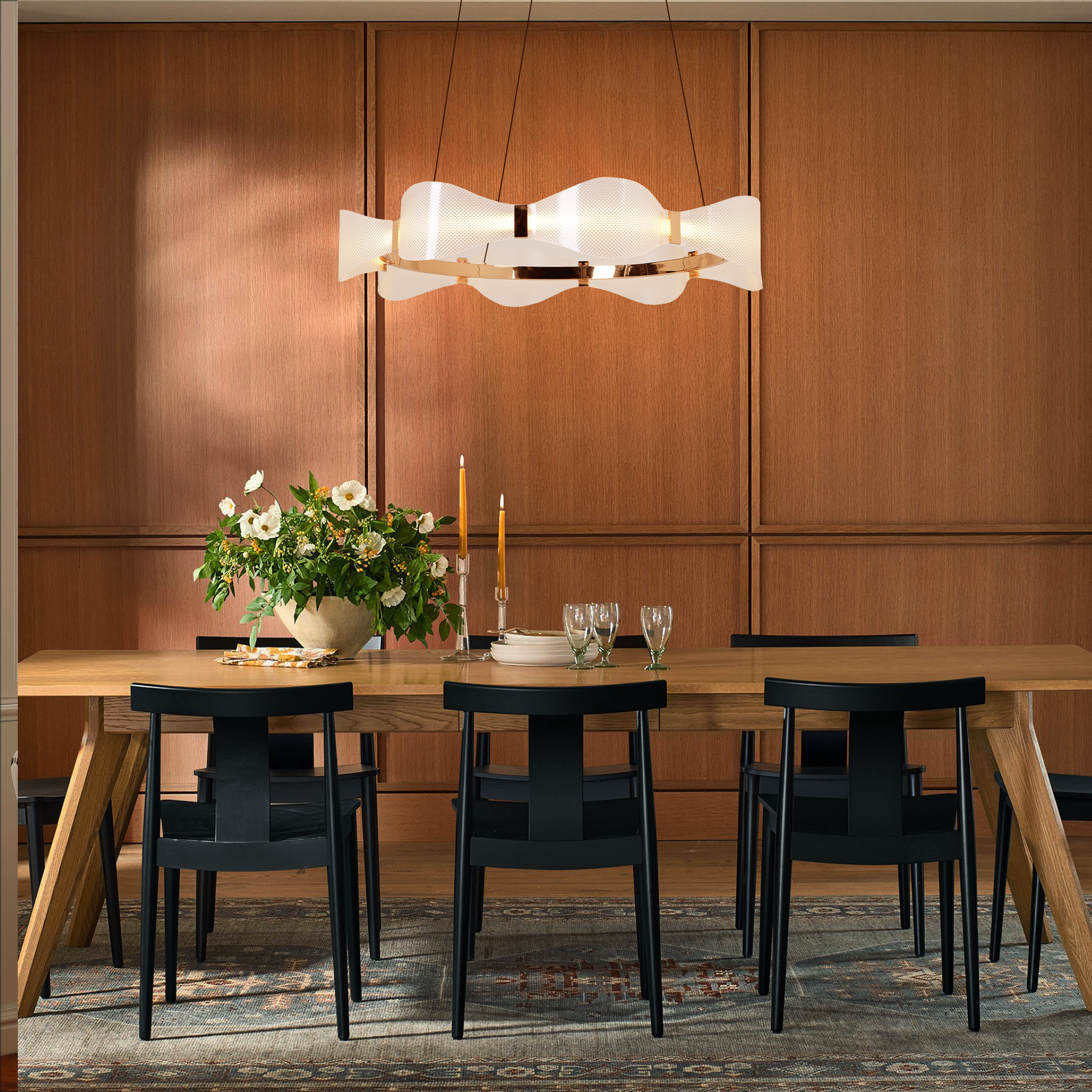 Modern Minimalist Acrylic Ring Chandelier