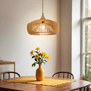 wood pendant light