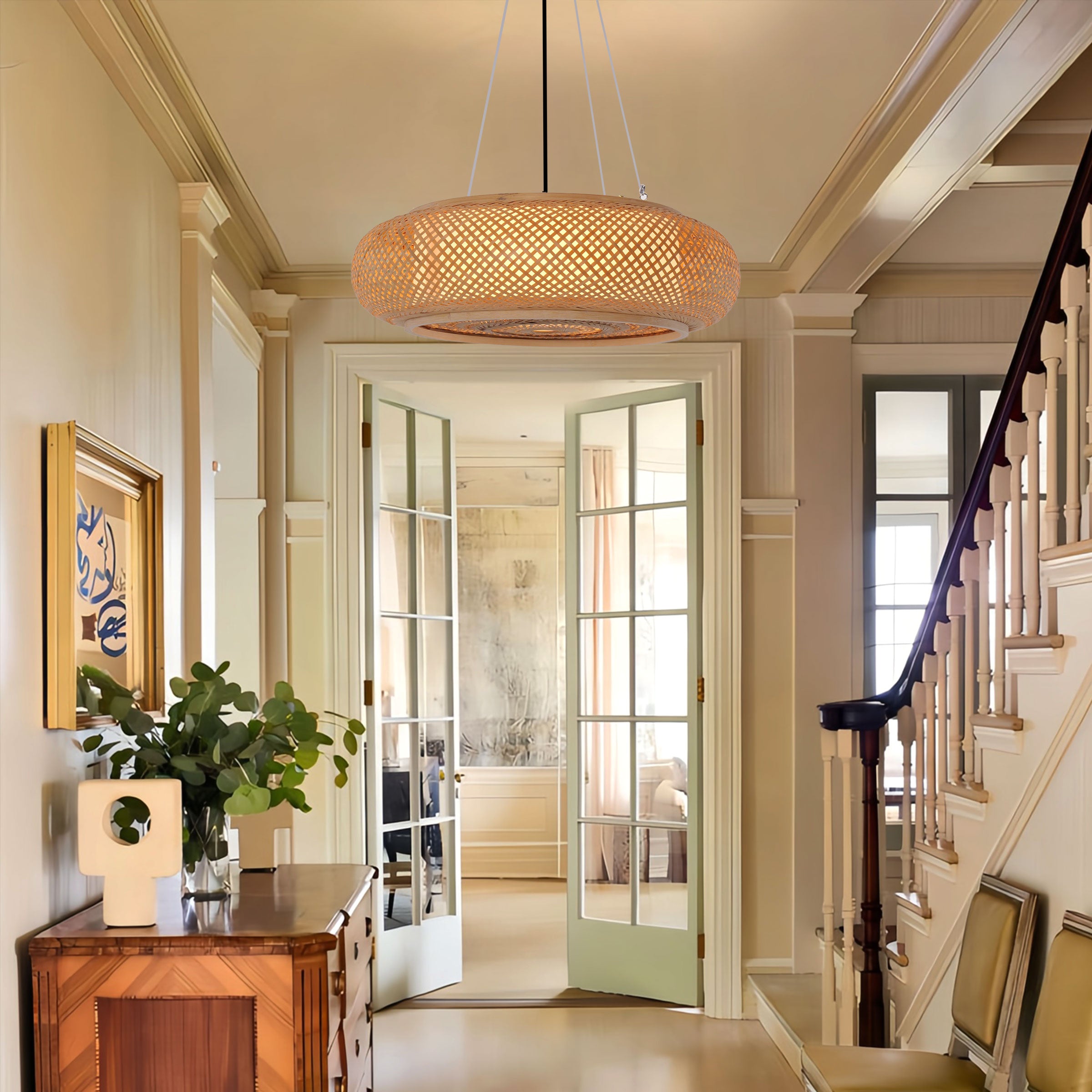 Natural Bamboo Pendant Light for Warm Ambiance Décor