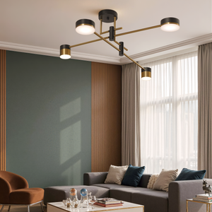 black and gold ceiling light