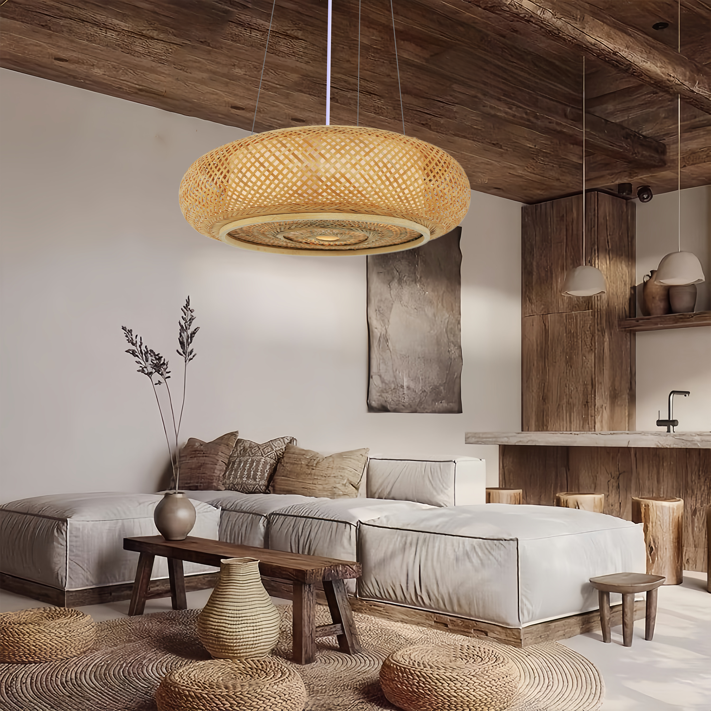 rattan pendant light