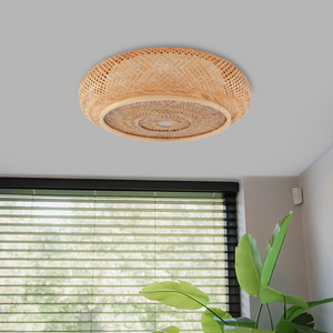 rattan ceiling light