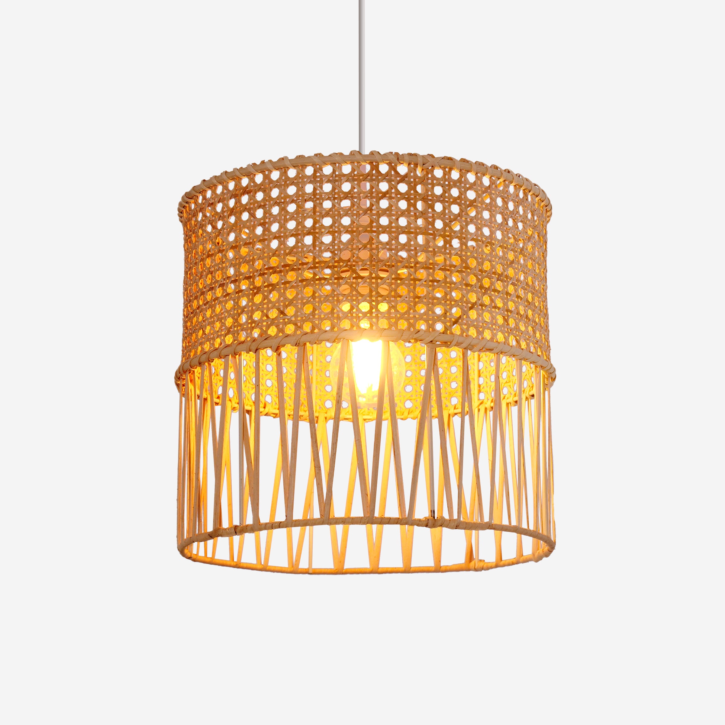 Wabi-Sabi Style Hand-woven Rattan Pendant Light
