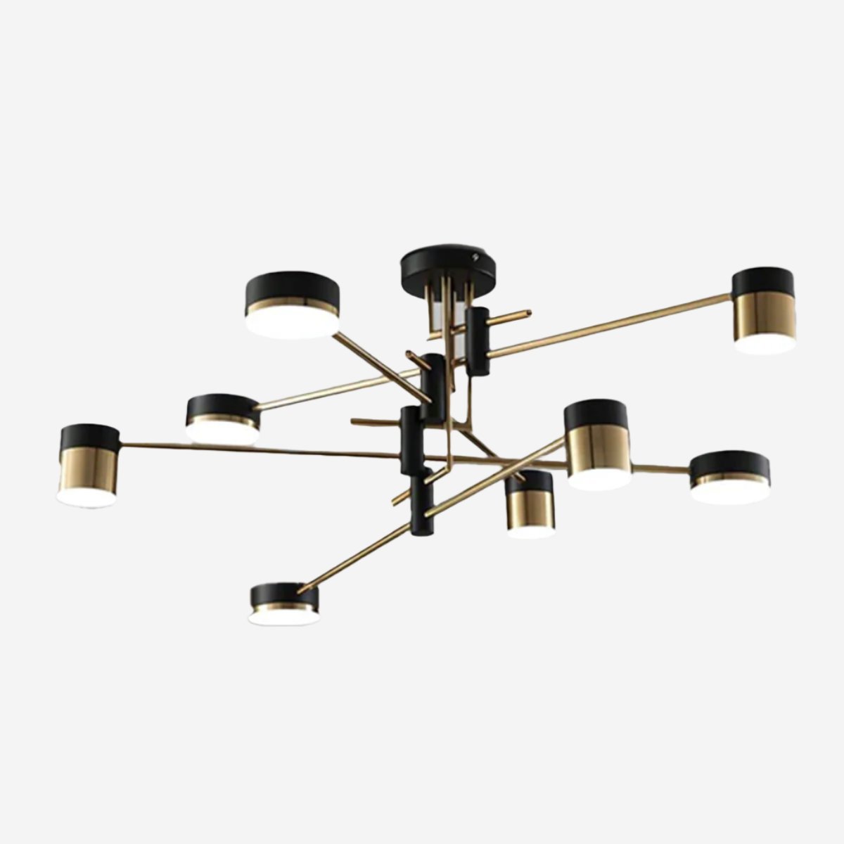 Modern Black & Gold LED Ceiling Light - Flush Mount with 3 Colour Temperature Modes