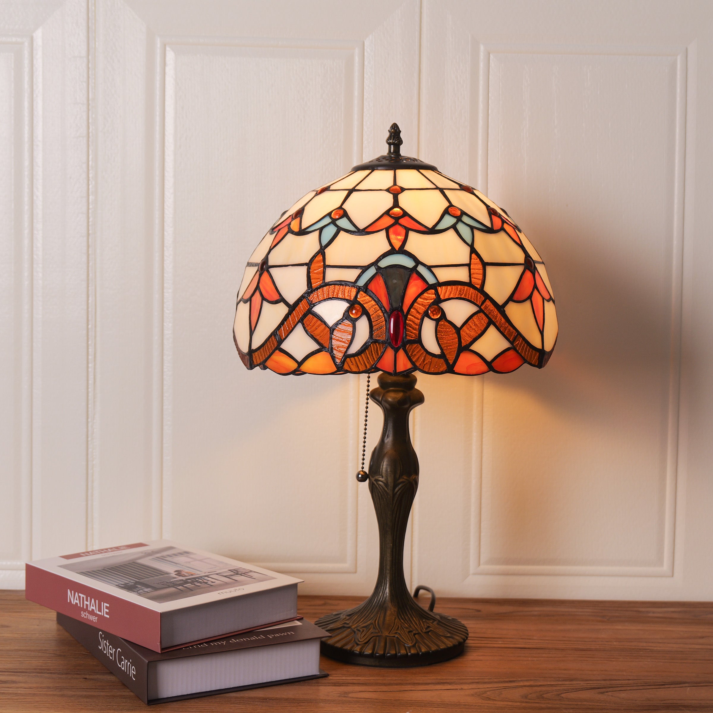 Tiffany Table Lamp | Handcrafted Stained Glass Butterfly Series