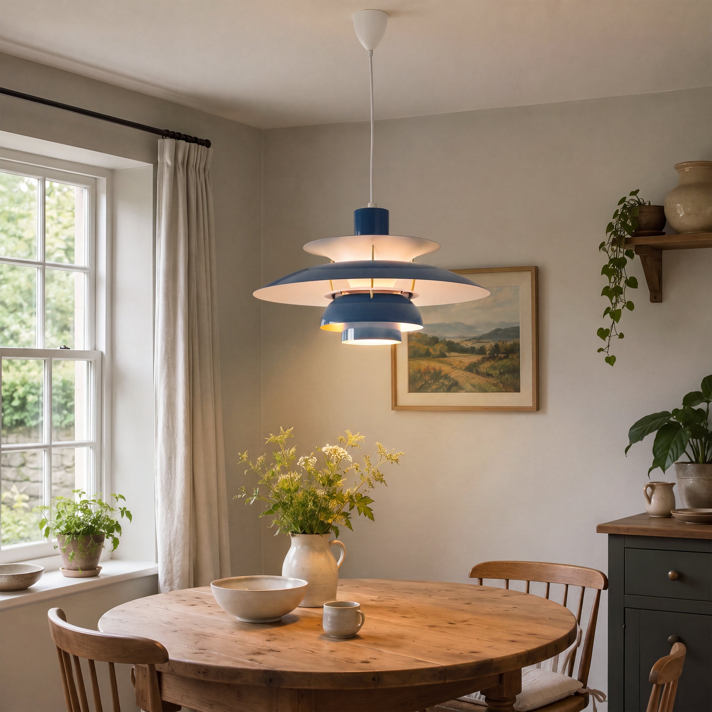Blue Modern Minimalist Pendant Light