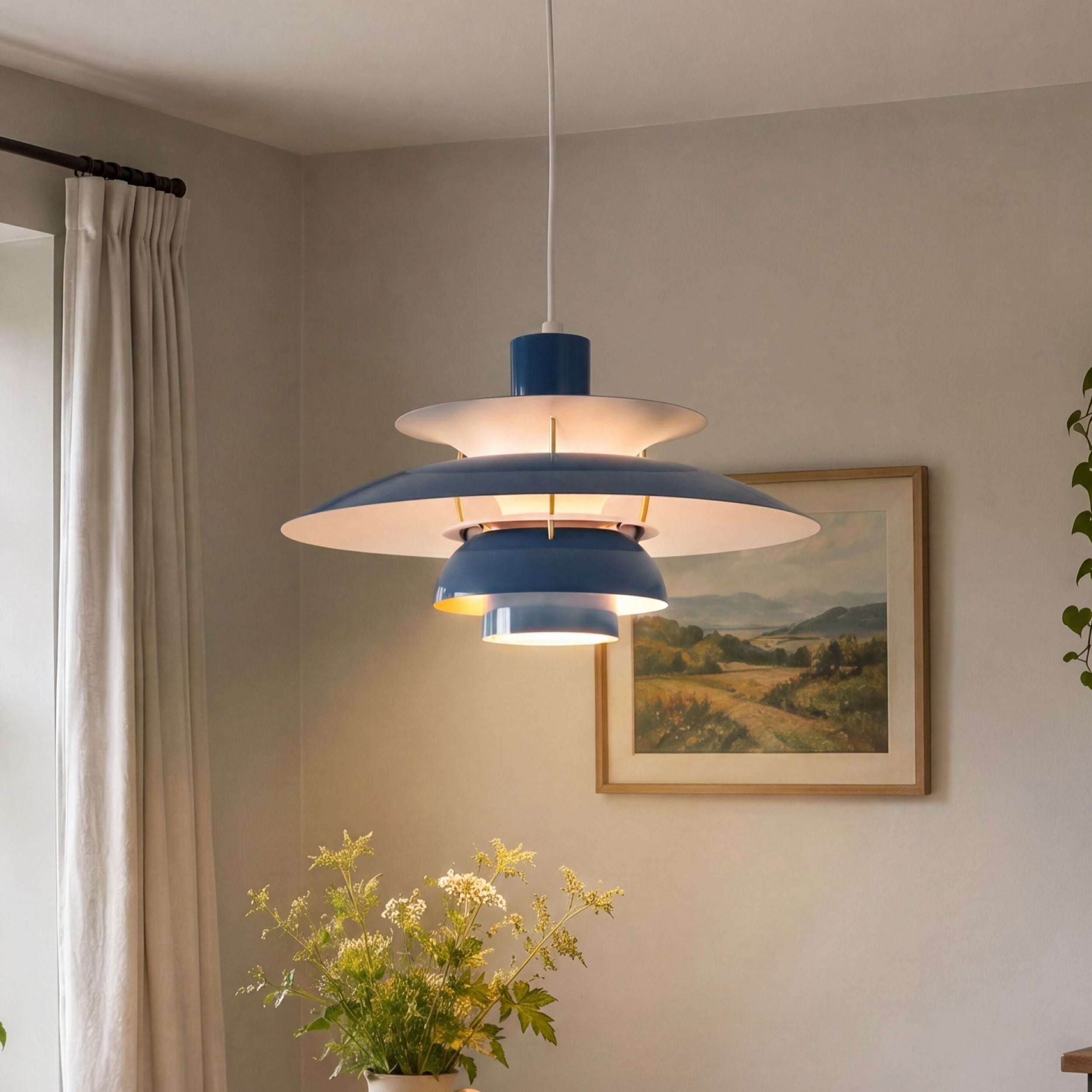 Blue Modern Minimalist Pendant Light