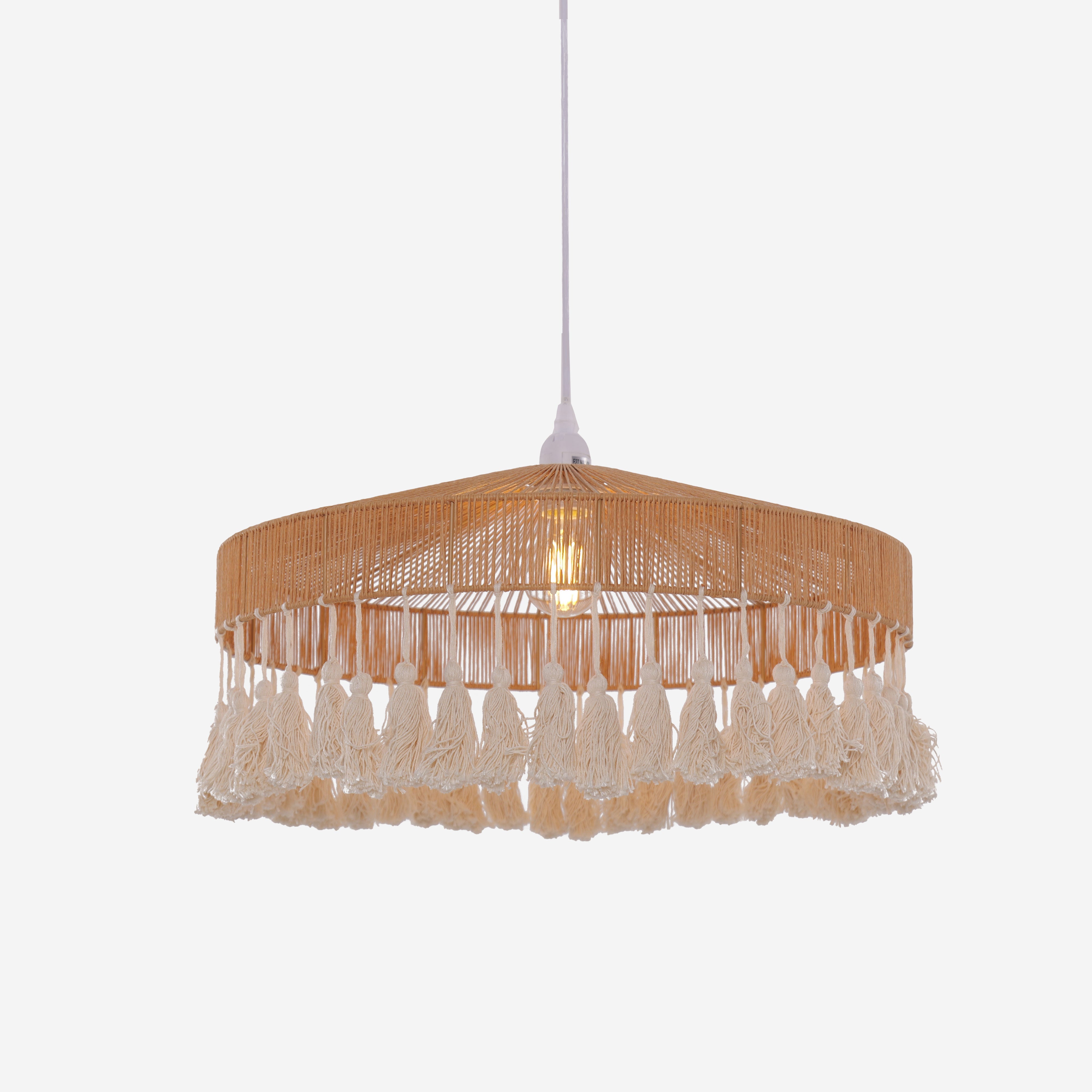 Tassel Breeze Woven Pendant Light for Boho Charm and Warmth