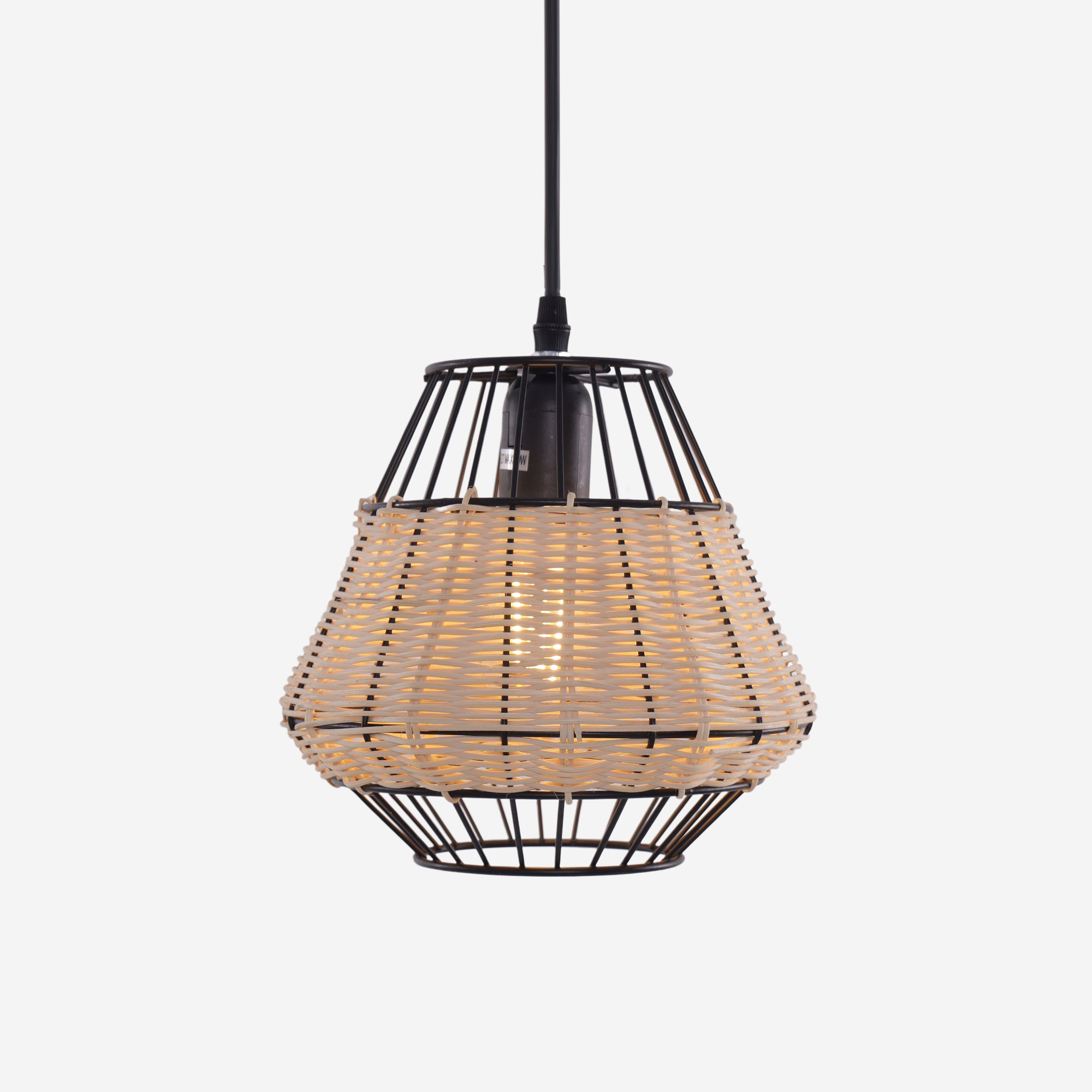 Hexagonal Woven Pendant Light for Natural Warmth and Modern Style