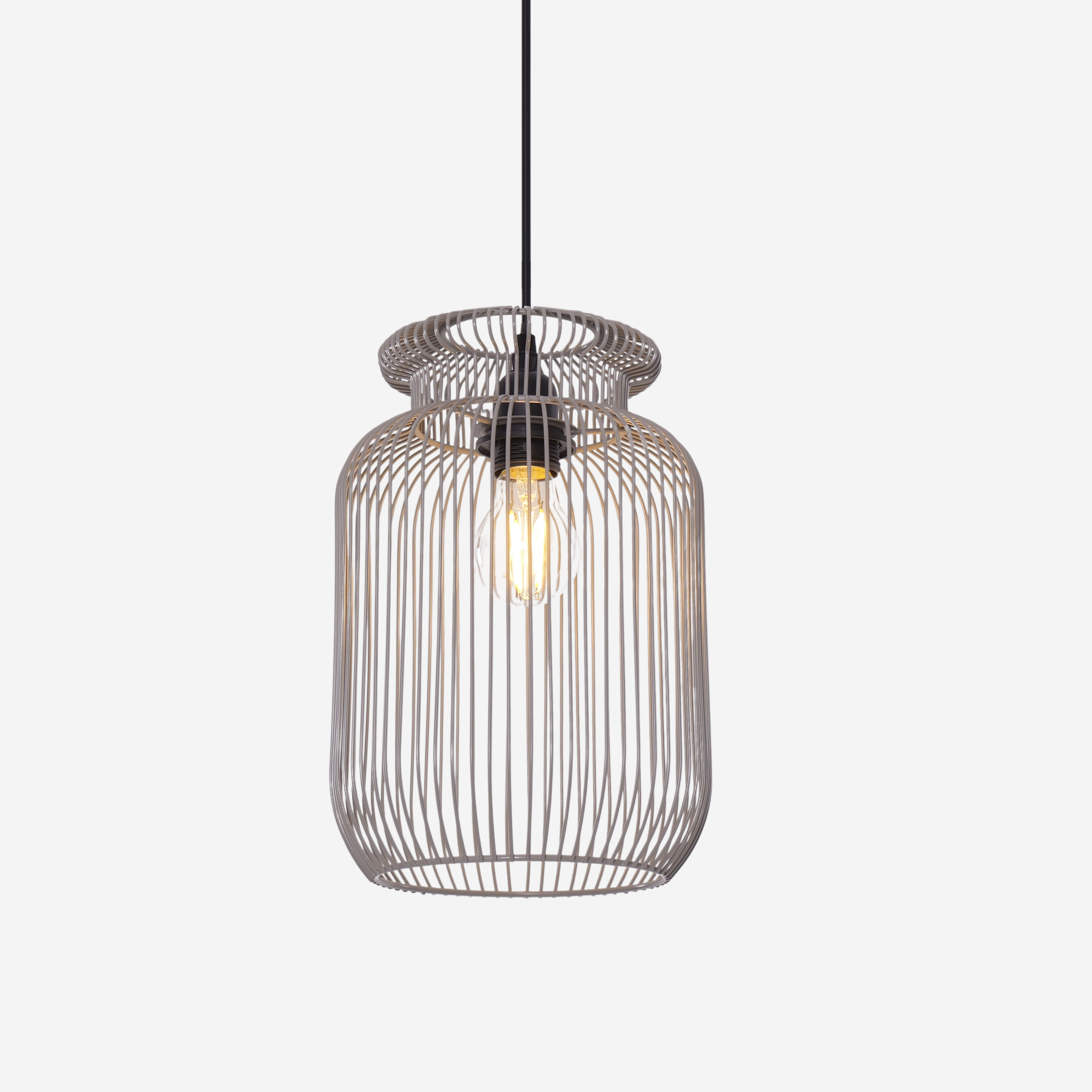 Sleek Modern Grey Iron Pendant Light for Home Décor