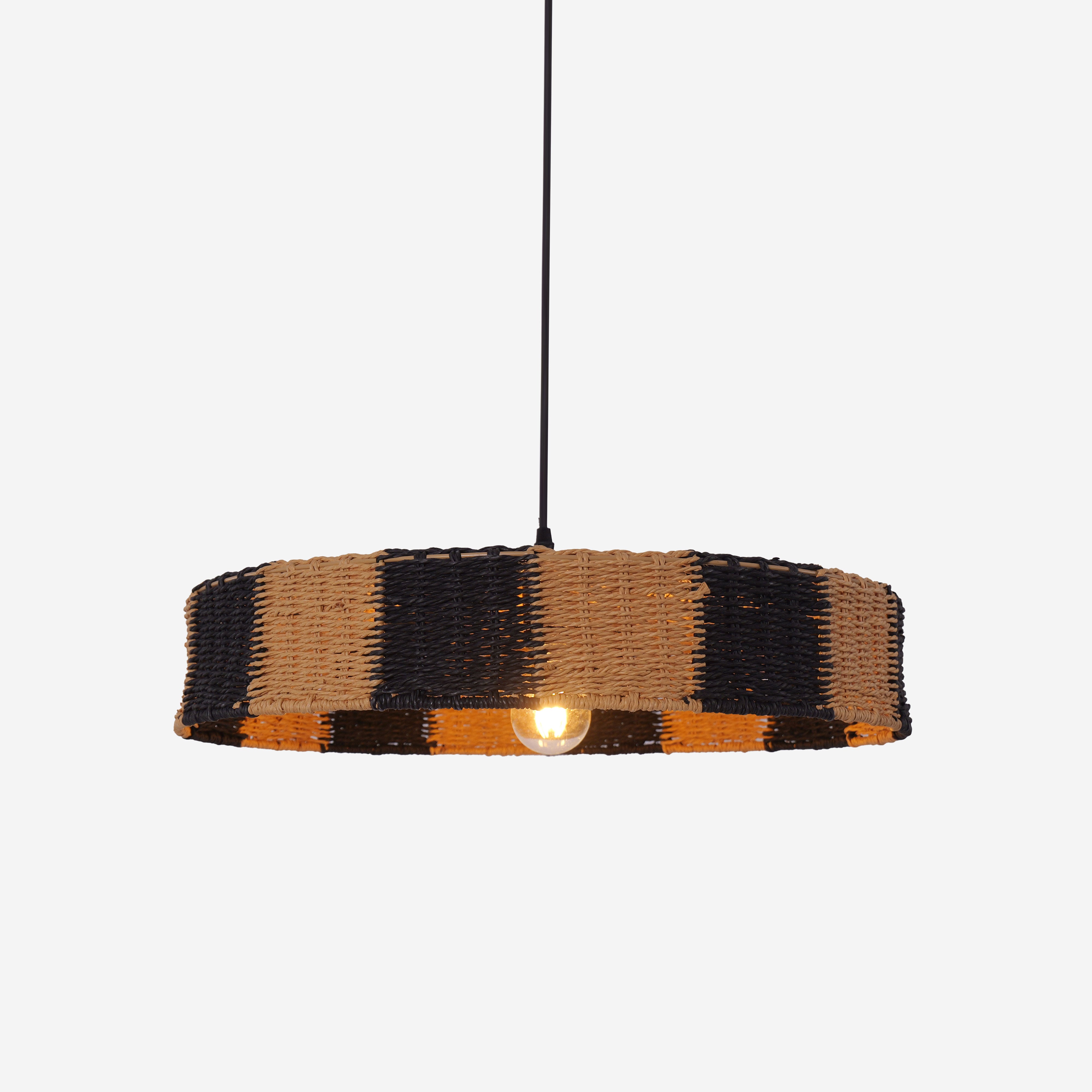 Handwoven Paper Rope Pendant Light for a Warm Modern Glow