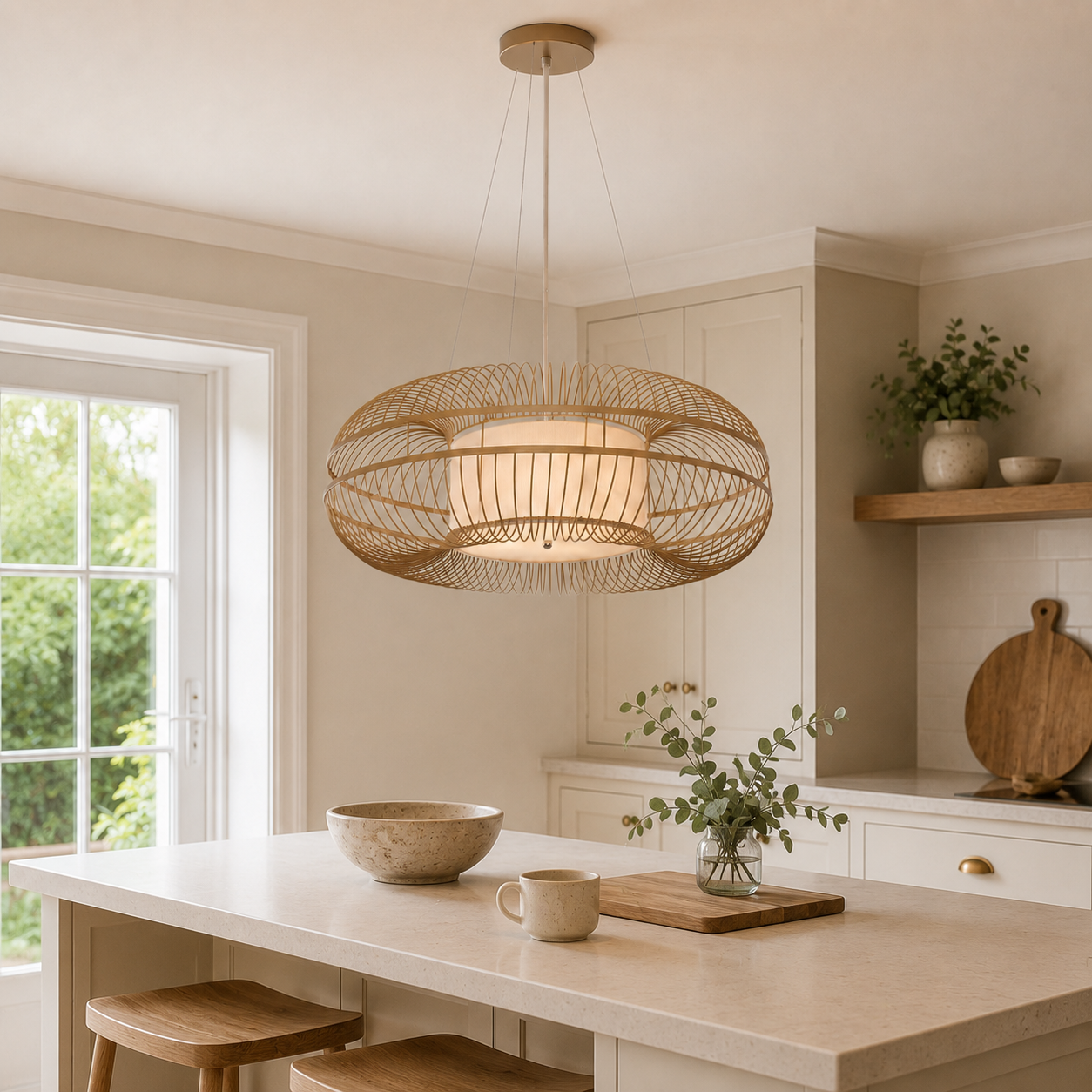Glyph-Natural-Coloured Modern Minimalist Pendant Light