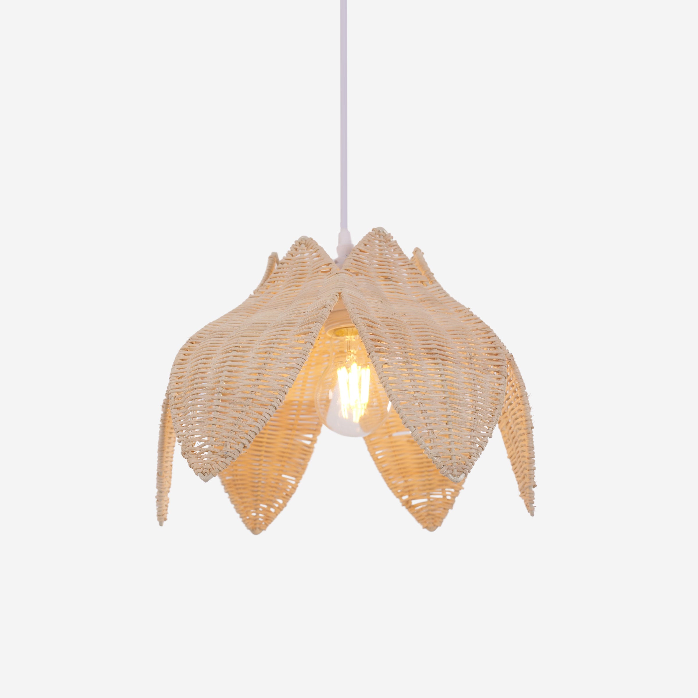 AmberNest Natural Rattan Light for Calm Cozy Corners