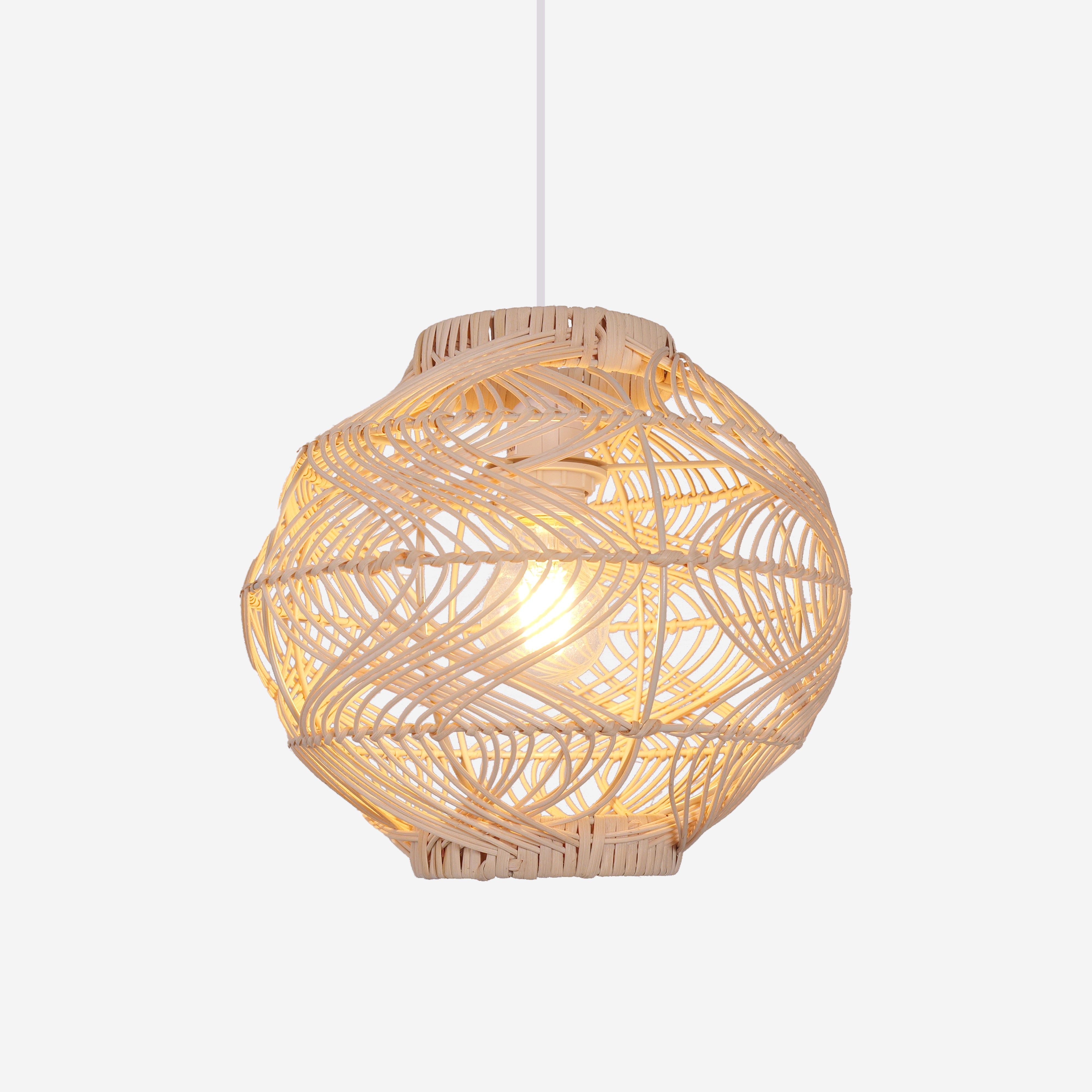Artisanal Rattan Pendant Light for Warm Interiors