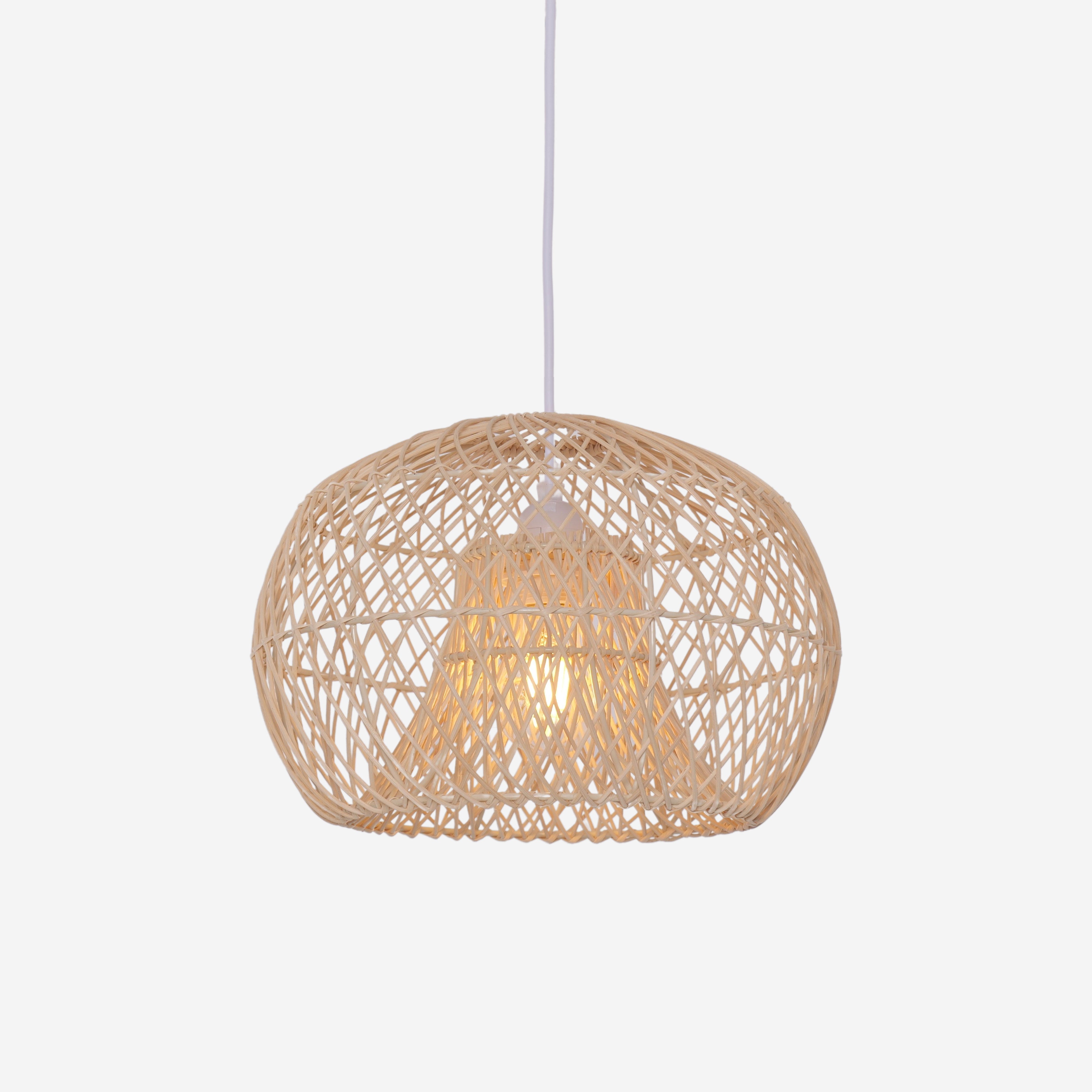 SolNest Boho Rattan Hanging Lamp