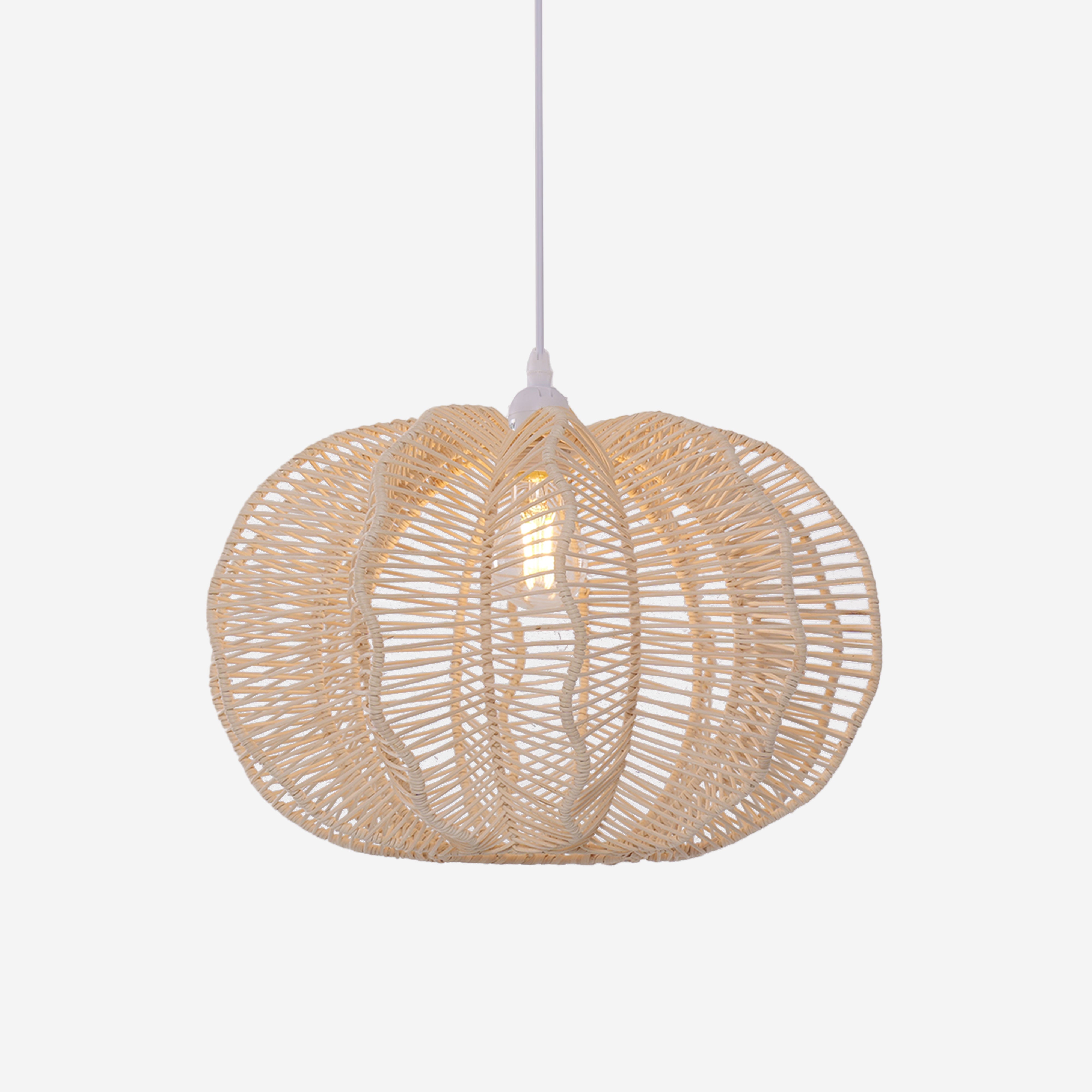 Woven Rattan Ceiling Light for a Serene Ambiance