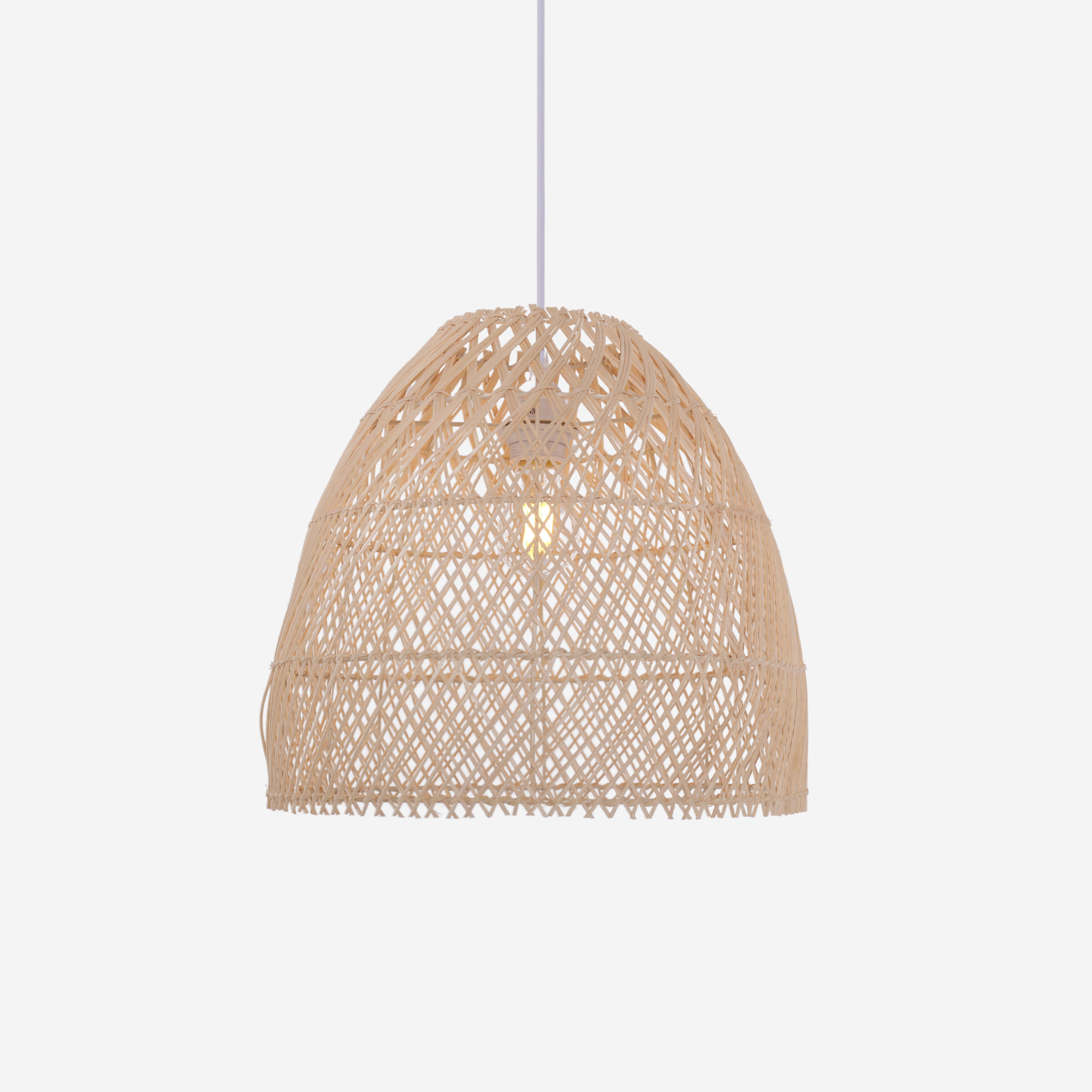 TerraBell Dome Shaped Rattan Hanging Light