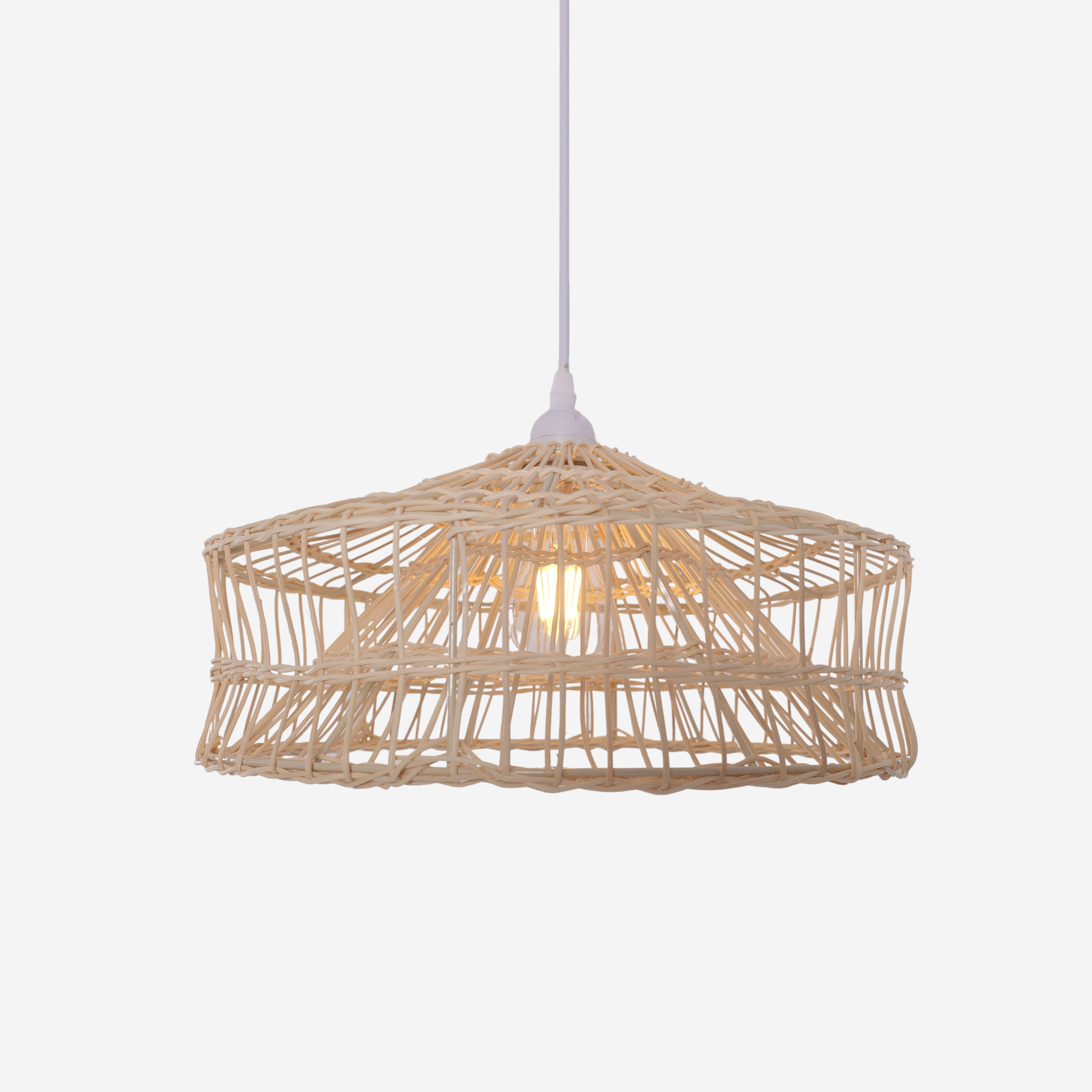 NestLine Handwoven Shallow Pendant Lamp