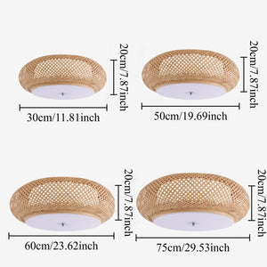 four-size bamboo ceiling light chart