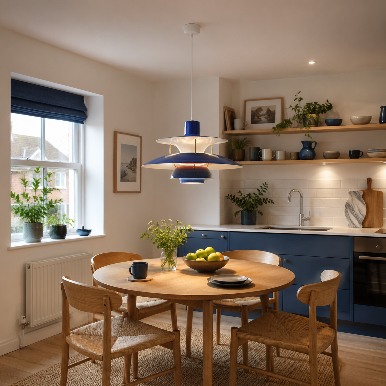 Blue Modern Minimalist Pendant Light