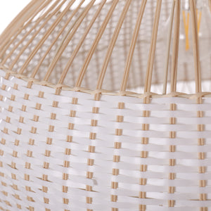 Half white handwoven rattan pendant light Style A - Lower Open Weave 细节3