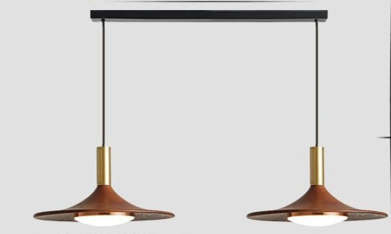 Walnut Double Pendant Light - LI460285