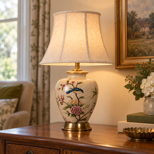 Magpie and Peony Ceramic Table Lamp - LI460314 (5).png