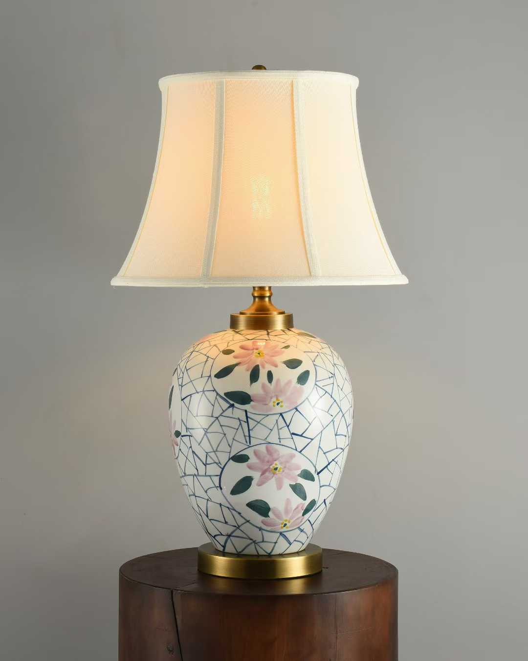 Pink Lotus Ceramic Table Lamp by Lightsin UK