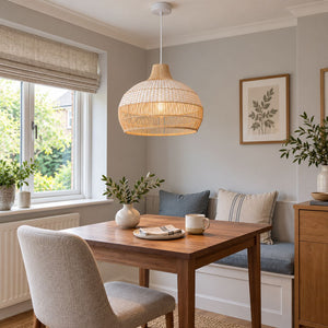 Cella-Lightsin Handwoven Rattan Pendant Light for Kitchen and Boho-Style Interiors Lightsin UK
