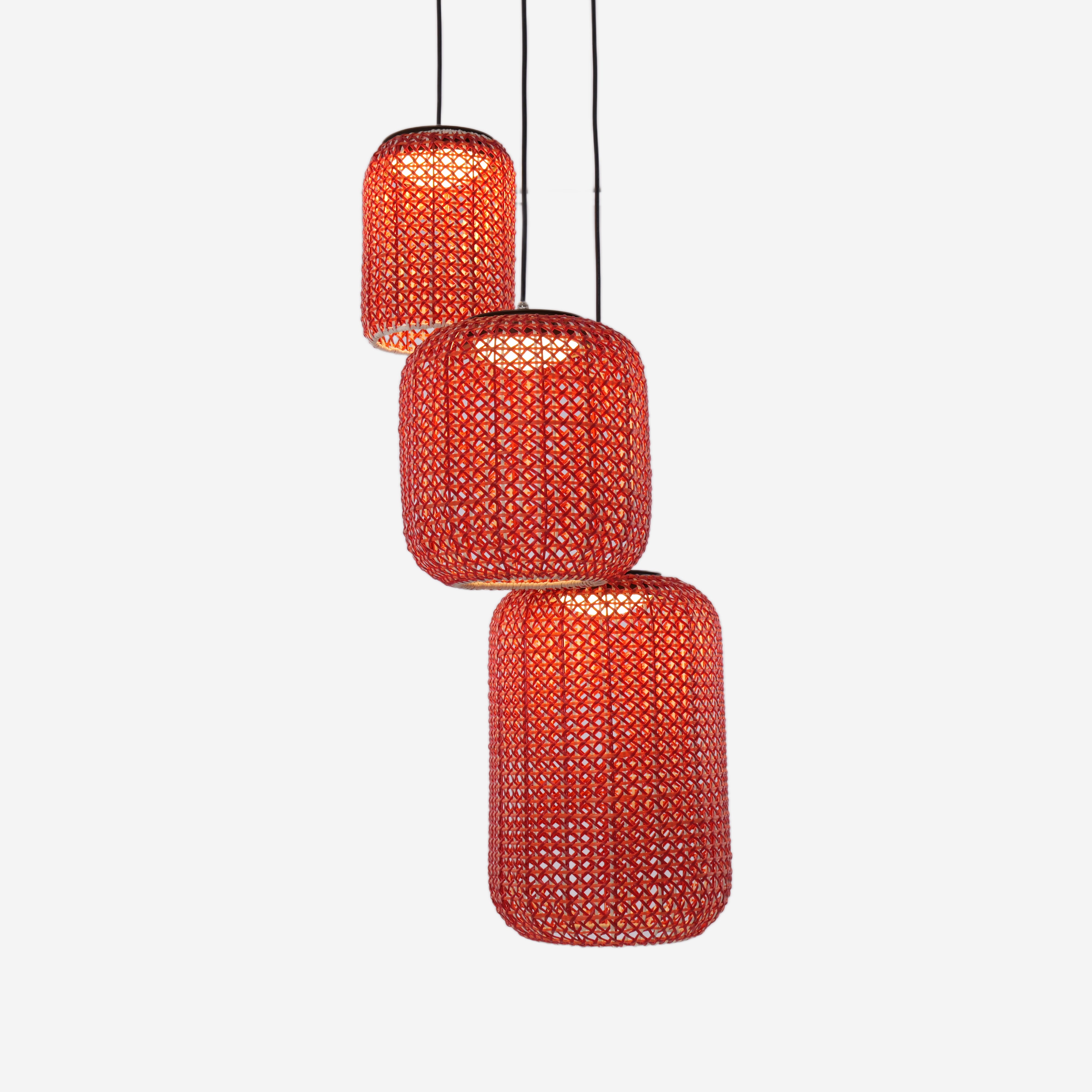 Designer High-End Handwoven Multi-Light Outdoor Pendant Light