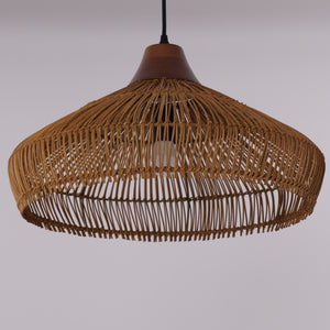 Handmade bamboo pendant light for kitchen island