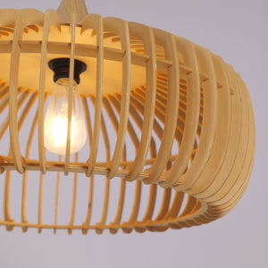 wood pendant light